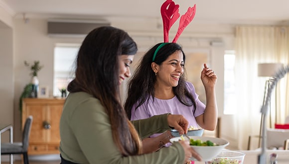 Family celebrating christmas