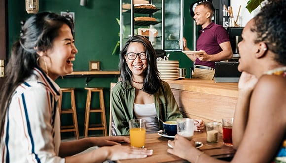 Women laughing