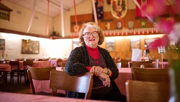 HCF member sitting at a local sporting club