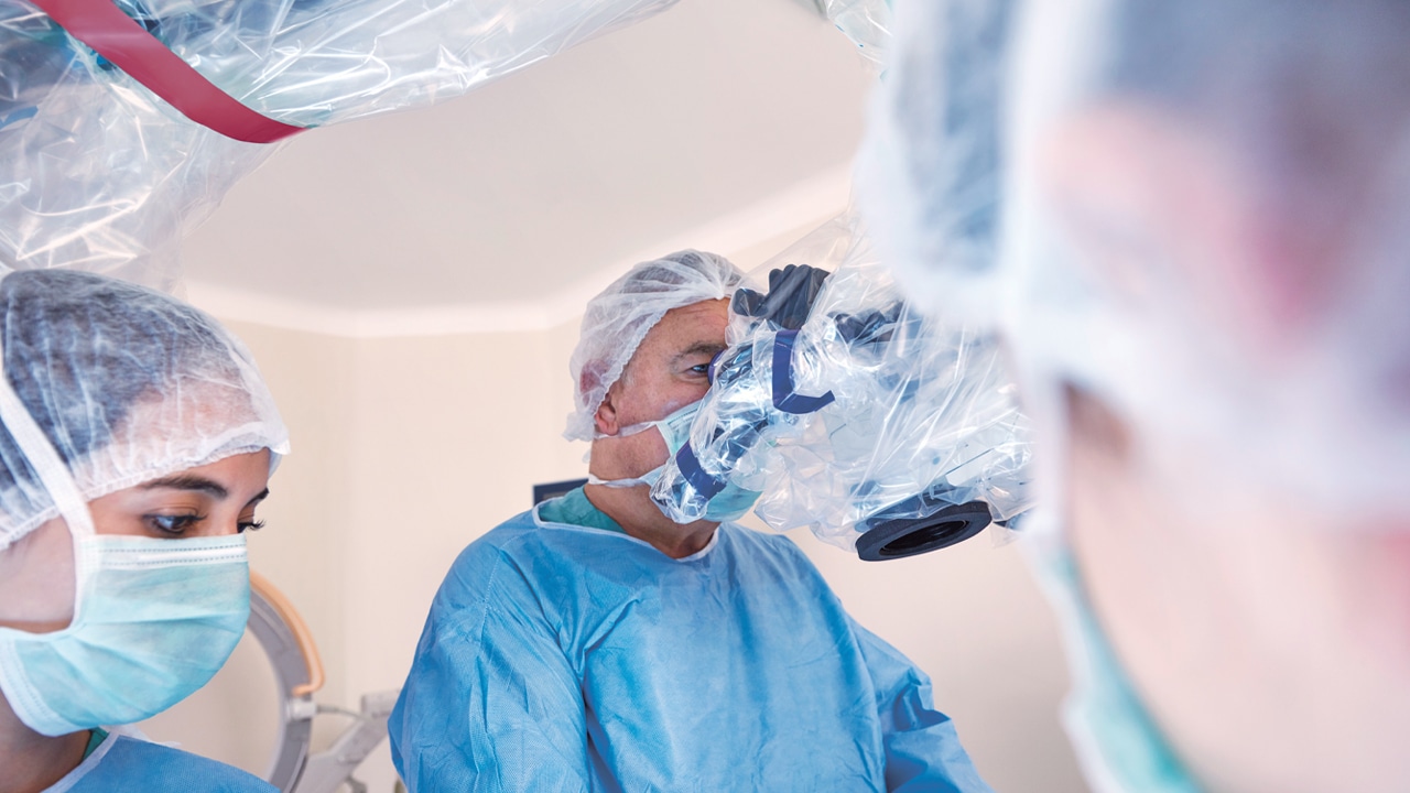 Surgeons in the operating theatre